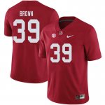 NCAA Men's Alabama Crimson Tide #39 Jahi Brown Stitched College 2019 Nike Authentic Crimson Football Jersey CE17W60TO